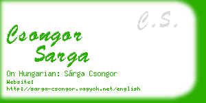 csongor sarga business card
