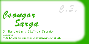 csongor sarga business card